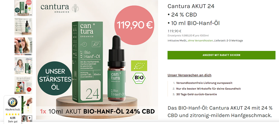 24  - Cantura – mein neuer CBD-Kooperationspartner mit 50% Rabatt für Euch!